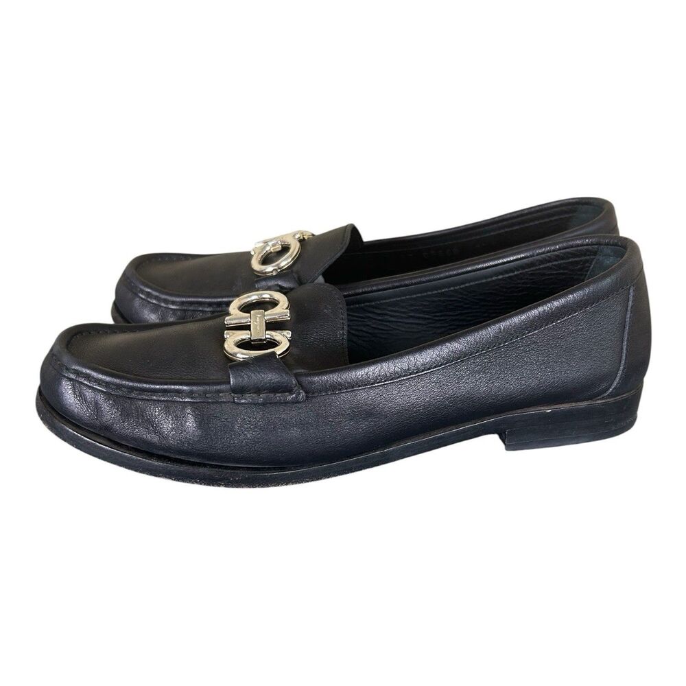 Salvatore Ferragamo Rolo Moccasin Loafers Reversible Gancini Buckle Size 7.5C - Picture 8 of 12
